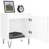 vidaXL Bedside Cabinet Set of 2 White Engineered Wood Medium