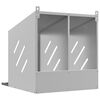 vidaXL Chicken Nesting Box Galvanized silver Cold-rolled sheet
