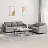 vidaXL Sofa Set Taupe Fabric (100% polyester), metal, textilene, plywood