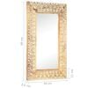vidaXL Mirror Natural wood Solid mango wood 31.5 x 19.7 in