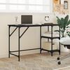 vidaXL Desk Black Engineered wood, metal Medium Adjustable Feet