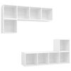 vidaXL TV Cabinet Set White Engineered Wood Standard TV Cabinet Set