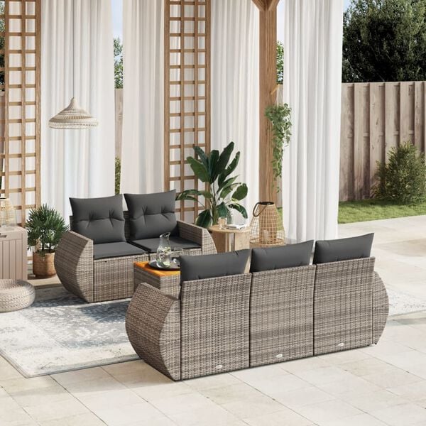 vidaXL Garden Sofa Set Grey