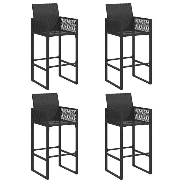 vidaXL Garden Bar Set Black