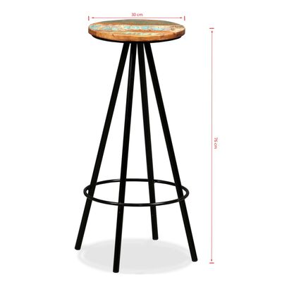 vidaXL Bar Stools 2 pcs Solid Reclaimed Wood