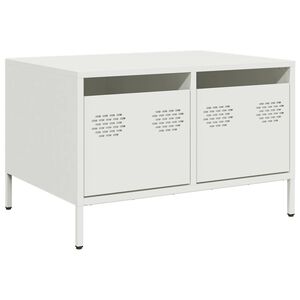 vidaXL TV Cabinet White Cold-rolled Steel 26.8 x 19.7 x 17.1 in