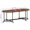 vidaXL Coffee Table Brown and Black Solid reclaimed wood, Iron Medium