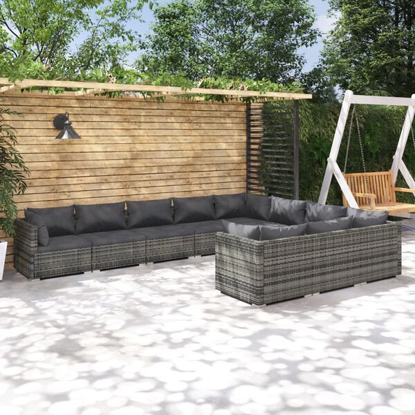 vidaXL Garden Lounge Set Grey