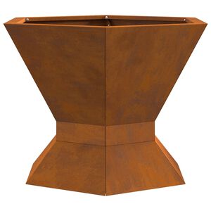 vidaXL Fire Pit Brown 19.69 x 19.69 x 15.75 in Steel