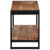 vidaXL TV Cabinet Natural Wood, Black Solid Acacia Wood, Iron