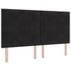 vidaXL Headboard with LED Strip Lights Adjustable Black 35.4" Velvet