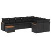 vidaXL Garden Sofa Set Black
