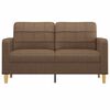 vidaXL 2-seater Sofa Brown Polyester 2-seater Durable 2-Seater Sofa