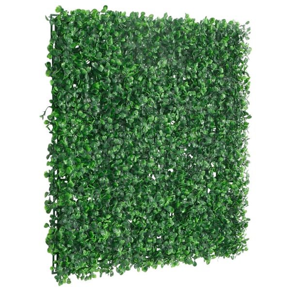vidaXL Artificial Shrub Leaf Fence 6 pcs Green 19.7x19.7"