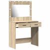 vidaXL Dressing Table Sonoma oak 78.5 x 41 x 135 cm Engineered wood