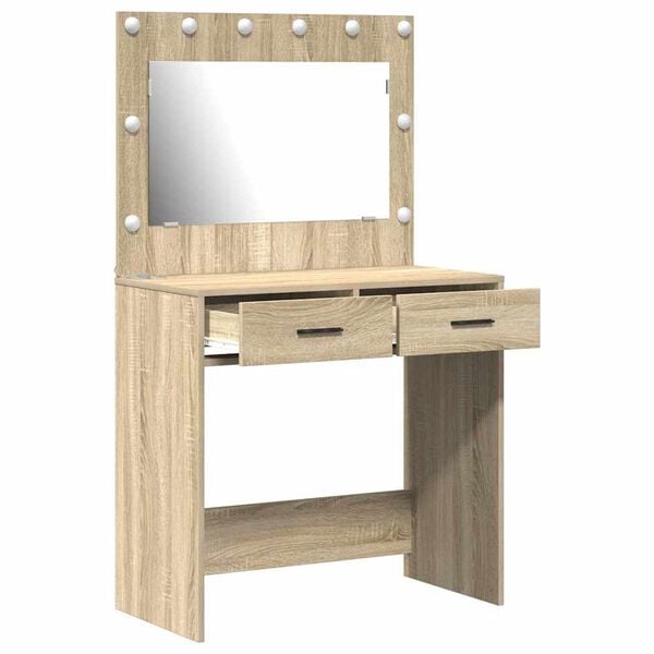 vidaXL Dressing Table Sonoma oak 78.5 x 41 x 135 cm Engineered wood