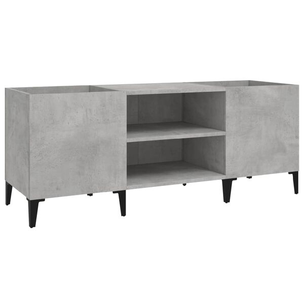vidaXL Record Cabinet Concrete Grey Engineered wood Medium