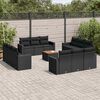 vidaXL Garden Sofa Set Black Poly Rattan Large Modular Garden Sofa Set