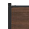 vidaXL Bed Frame Brown oak Steel 72.0 x 83.9 in Modern Bed Frame