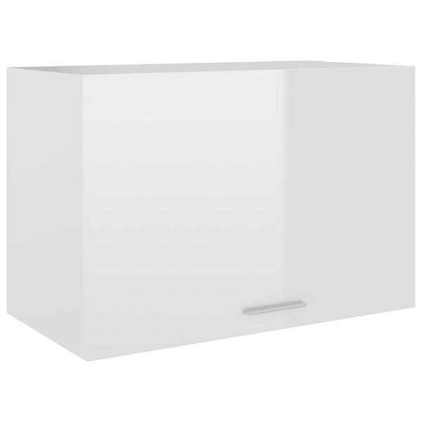 vidaXL Hanging Cabinet High gloss white Engineered wood