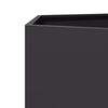 vidaXL Garden Planter Set of 2 Black Steel Medium Durable