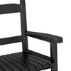 vidaXL Rocking Chair Black Poplar wood Small Rocking Chair Rectangular