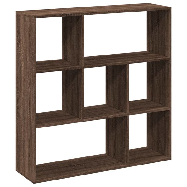 vidaXL Room Divider Bookcase Brown Oak Engineered Wood Medium