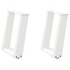 vidaXL Coffee Table Leg White Powder-coated steel Levelers