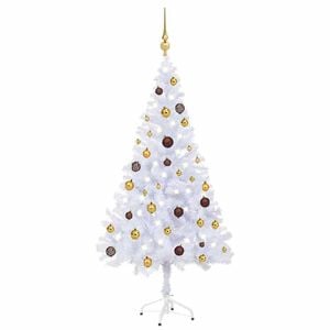 vidaXL Artificial Christmas Trees White PVC 59.1 in