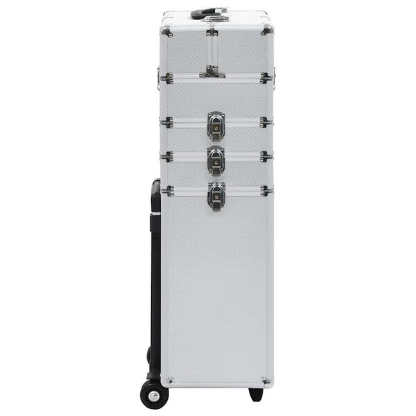 vidaXL Make-up Trolley Aluminum Silver