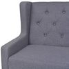 vidaXL Sofa Set Gray Polyester, Wood Medium Modern Sofa Set
