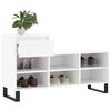 vidaXL Shoe Cabinet White Engineered Wood, Metal Large Shoe Cabinet