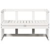 vidaXL Garden Sofa Bench White Solid Pine Wood Double Extendable
