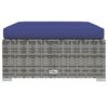 vidaXL Garden Lounge Set Grey, Dark Blue