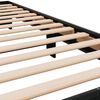 vidaXL Bed Frame Black Engineered wood, metal, plywood Small single
