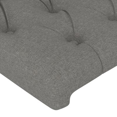 vidaXL LED Headboard Dark Gray 57.9"x6.3"x30.7"/34.6" Fabric