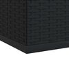 vidaXL Cushion Box Black PE Rattan 39.4 x 38.4 x 40.9 in Cushion Box