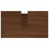 vidaXL Bathroom Cabinet Brown Oak Engineered Wood, Iron Compact