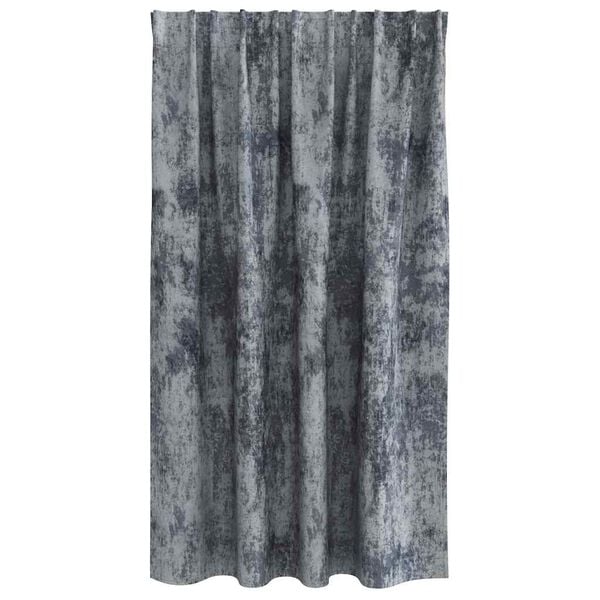 vidaXL Velvet Curtains 2 pcs Silver Grey 55.12 x 55.12 in Velvet