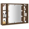 vidaXL Mirror Cabinet Brown Oak Engineered Wood, Acrylic Standard