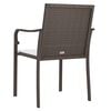 vidaXL Garden Chair Set of 2 Brown PE rattan Standard Durable