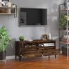 vidaXL TV Cabinet Smoked oak Engineered wood, metal