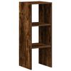 vidaXL Bookcase Smoked oak Engineered wood 11.8 x 11.8 x 31.5 in