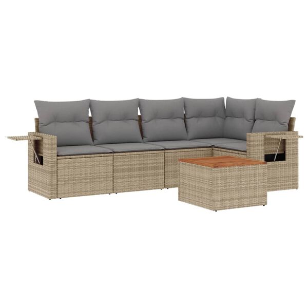 vidaXL Garden Sofa Set Mix Beige
