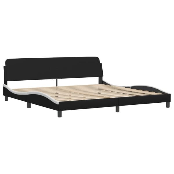 vidaXL Bed Frame Black and White
