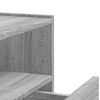 vidaXL Wall-mounted Bedside Cabinet Grey sonoma Engineered wood Small