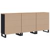 vidaXL Sideboard Set of 3 Natural wood Solid Acacia wood Standard