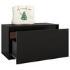 vidaXL Bench Black Engineered wood Standard Entryway Bench Rectangular