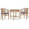 vidaXL Garden Dining Set Teak Wood and Dark Grey Solid Teak Wood Medium