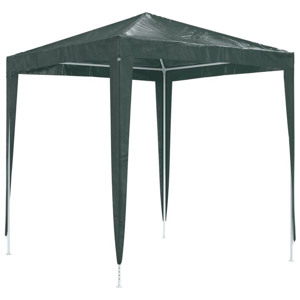 vidaXL Party Tent Green PE (polyethylene) canopy, steel frame 6.6 x 6.6 ft